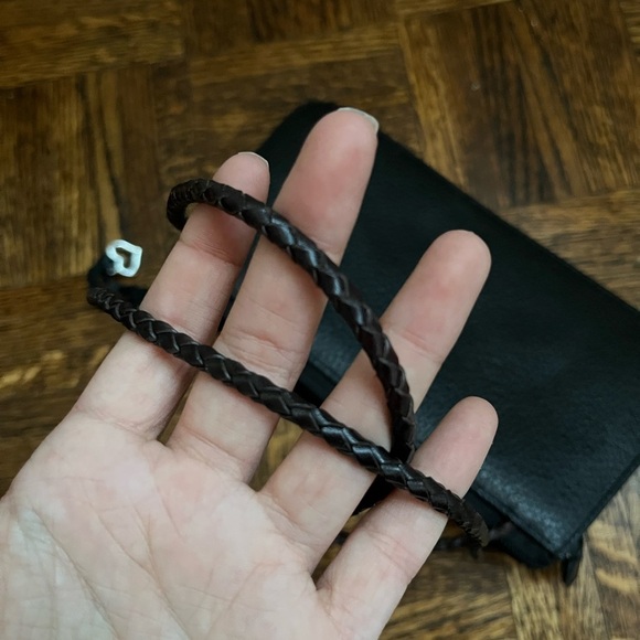 BRIGHTON Black Brown Croc Embossed Leather Small Clutch Wristlet Size Purse - Picture 11 of 13